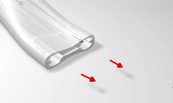 Intersurgical oxygen tube - improved safety