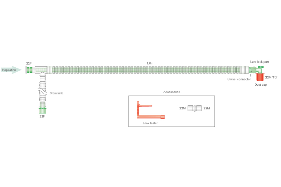 Коаксиальный дыхательный контур UniFlow 30мм, ≥1.6м