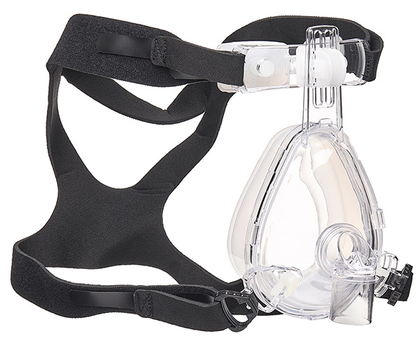BiTrac Маска для неинвазивной вентиляции легких с креплением OmniClip с угловым отводом с клапанов анти-асфиксии, взрослая XL