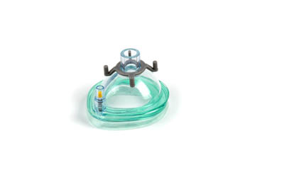 Ароматизированные анестезиологические лицевые маски для детей раннего возраста с серым крепежным кольцом и ароматом клубники, 15М, размер 1.