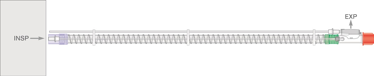 Дыхательный контур Smoothbore 22мм с  клапаном выдоха, длина 1,6м