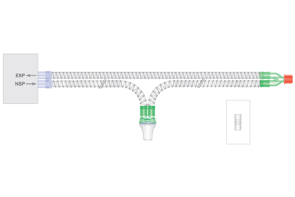 Дыхательный контур Smoothbore 22мм с влагосборником, длина 1,5м