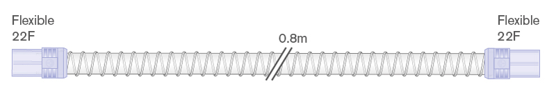 Шланг Smoothbore 22мм с мягким концевым соединителем 22F-22F, длина 0,8м
