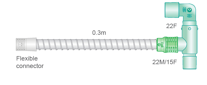 Комплект адаптеров HFO для подключения дыхательных контуров Fabianк аппаратам ИВЛ HFO
